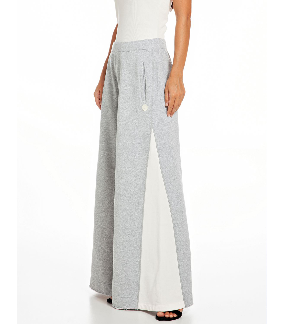 ワイドフレアーATELIER コットンフリースパンツ 詳細画像 メランジグレー 3